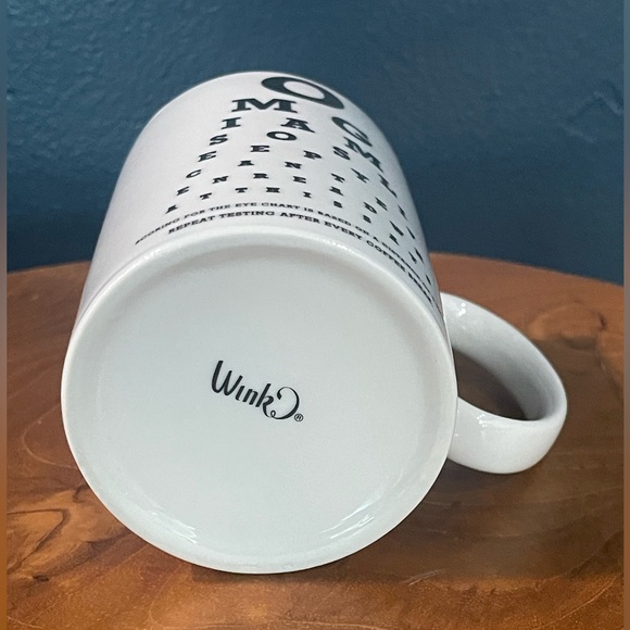 Wink 10 oz Coffee Mug Novelty Eye Chart OMG I am so sleepy - Picture 3 of 3